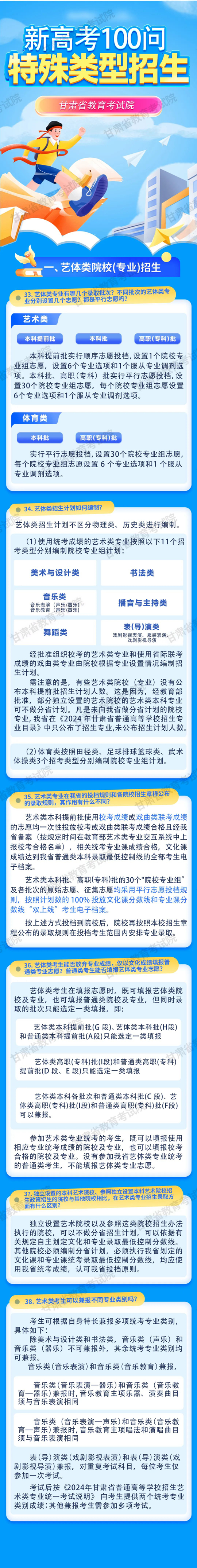 甘肅：新高考100問(wèn)｜特殊類型招生（一）