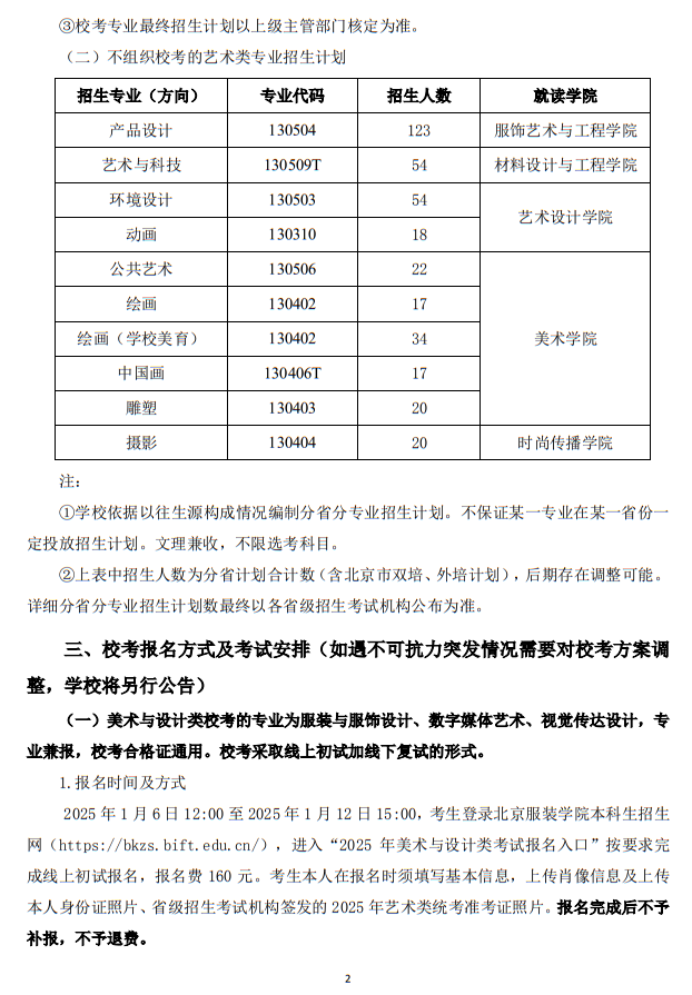 北京服裝學(xué)院2025年藝術(shù)類(lèi)本科專(zhuān)業(yè)招生簡(jiǎn)章