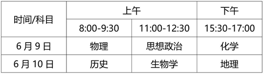 2025年海南省普通高考考前溫馨提示